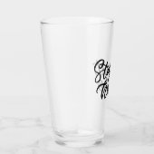 Verre Restez à la maison| Police de fantaisie (Droite)