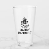 Verre Restez calme et laissez papa s'amuser Fête des pèr (Devant)