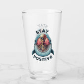 Verre Restez positif - Squelette et baleine (Dos)