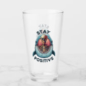 Verre Restez positif - Squelette et baleine (Devant)