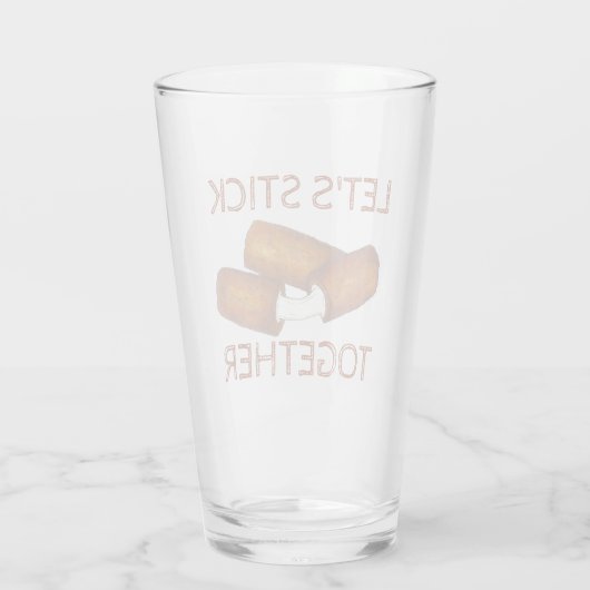 Verre Restons ensemble bâtonnets de fromage Mozzarella (Dos)