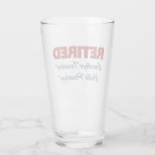 Verre Retraité : Adieu Tension Bonjour Pension! (Dos)