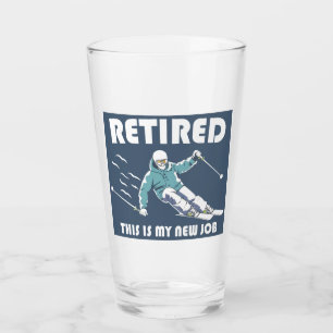 Verre Retraité C'Est Mon Nouveau Travail Ski