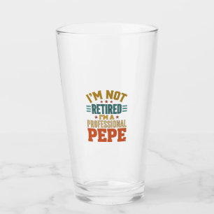 Verre Retraite Professionnelle Pepe Typographie Vintage 