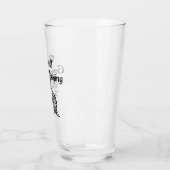 Verre Retraité Va à la Pêche Texte Noir (Gauche)