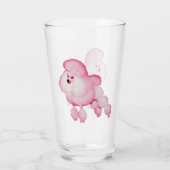 Verre Rétro caniche rose (Dos)