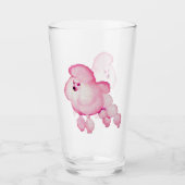 Verre Rétro caniche rose (Devant)