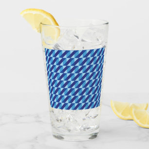 Verre Retro Cool Bleu vibes abstraites géométriques des