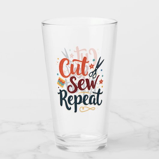Verre Retro "Couper la couture répétée" Conception de l' (Dos)