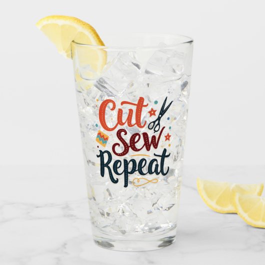 Verre Retro "Couper la couture répétée" Conception de l' (Devant glace)