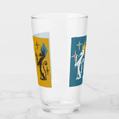 Verre Retro Cute Kitties Mid Century Cat Starburst (Gauche)