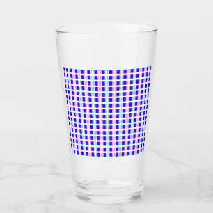 Verre rétro électrique rayé bleu & violet