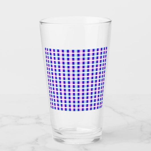 Verre rétro électrique rayé bleu & violet (Devant)