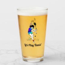 Retro Joueuse de tennis féminin Texte personnalisé