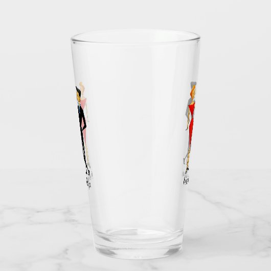Verre Retro les années 50 Art Déco Red Black Party Coupl (Droite)