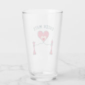 Verre Retro Lovely Fun Valentine Dons Checkmate Chess (Dos)