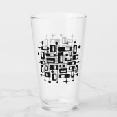 Verre Rétro Moderne du Milieu du Siècle Abstrait Atomiqu (Dos)
