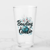 Verre Retro Neon "Bowling Is My Cardio" Funny Bowling (Devant)