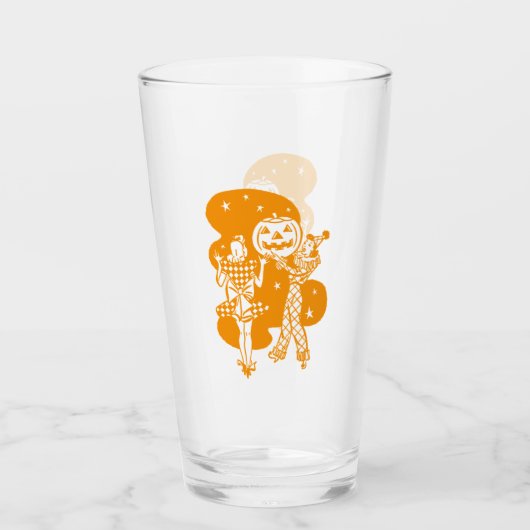 Verre Rétro Orange Dames avec Citrouille (Devant)