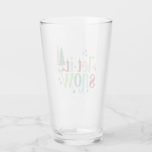 Verre Retro Pastel Laissez-le neiger (Dos)