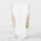 Verre Retro Rose Flore Design Monogramme Boire (Droite)