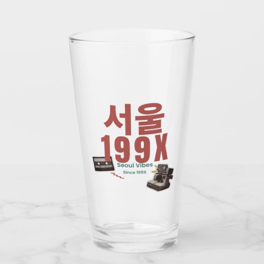 Verre Retro Seoul 199X Glass Mug – Street Vibes Edition (Devant)