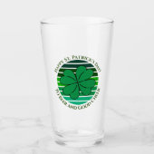 Verre Retro St. Patrick's Day Irlandais 4 feuille Clover (Devant)