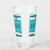 Verre Rétro style coloré de MCM d'anneaux (Gauche)