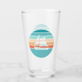Verre Retro Sunset Effet Perdu + Voilier (Dos)