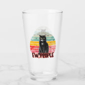Verre Retro Vintage Chat Noir Ew (Dos)