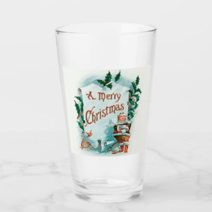 Verre Retro Vintage Noël Cool Père Noël Salutation