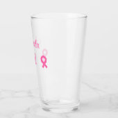 Verre Ribbon rose Cancer du sein (Nom) 4Amanda (Gauche)