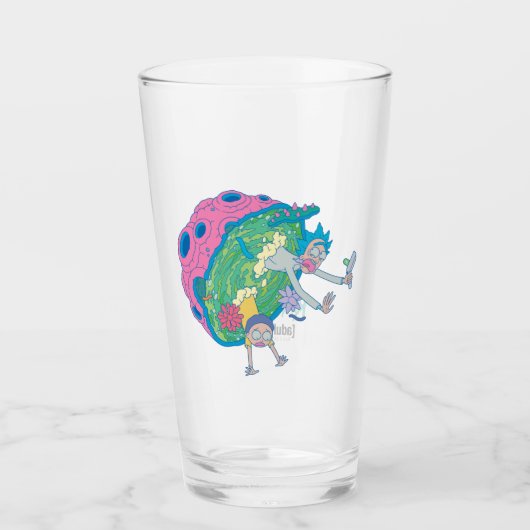 Verre RICK ET MORTY™| Décalage du portail infecté (Devant)