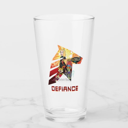 Verre RICK ET MORTY™| Espace Beth Defiance Crew (Devant)