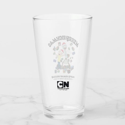 Verre Rick et Morty | Merry Rickma Presents (Dos)