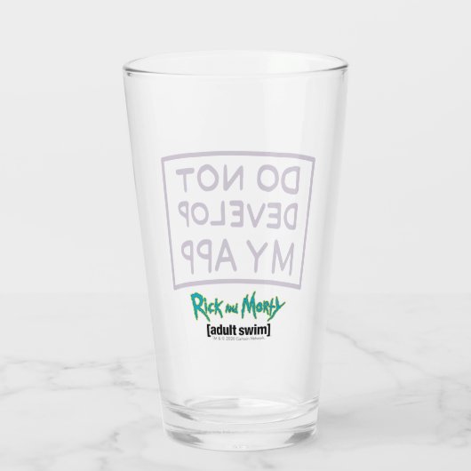 VERRE RICK ET MORTY™| NE PAS DÉVELOPPER MON APP (Dos)