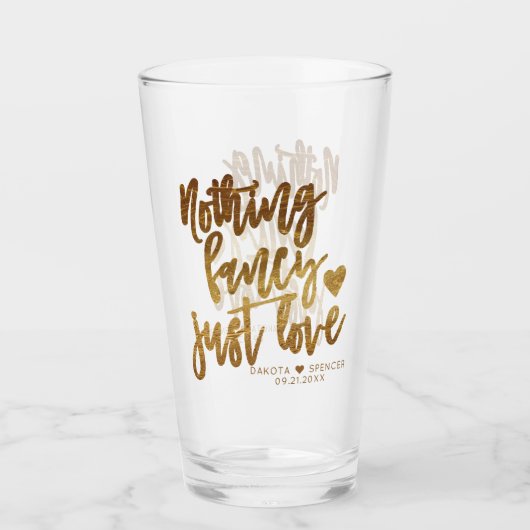 Verre Rien De Fancy Juste Amour | Micro Mariage Gold Hea (Devant)