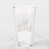 Verre Rinder d'aquarelle rose, Snowman Joyeux Noël (Dos)