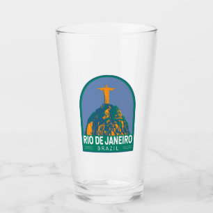 Verre Rio De Janeiro Brésil Travel Art Vintage