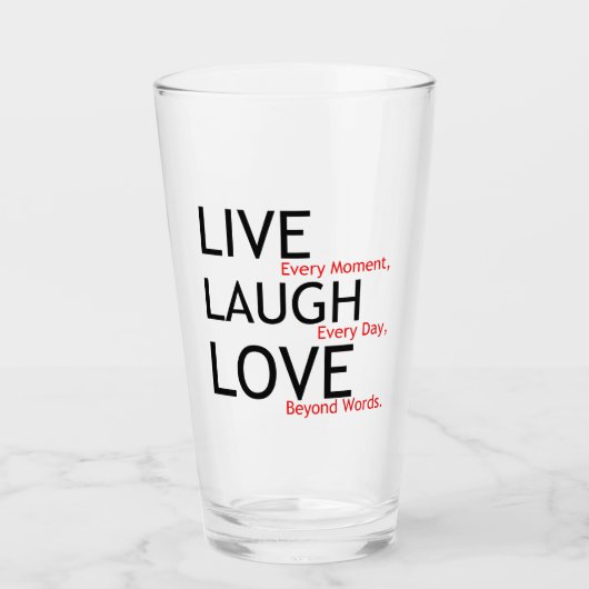 Verre rire vivant amour (Devant)
