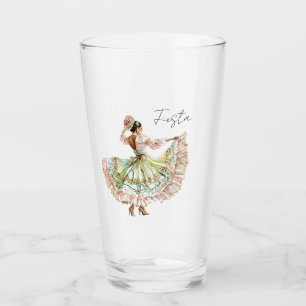 Verre Robe de danse de fiesta mexicaine