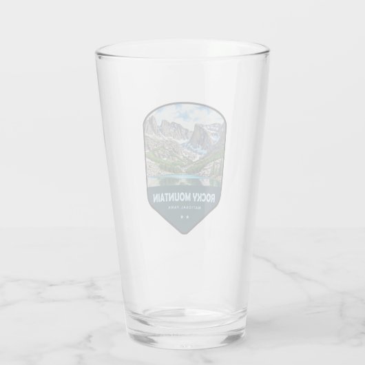 Verre Rocky Mountain National Park Shield (Dos)