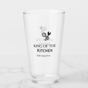 Verre Roi de la cuisine chef cuisine ajouter nom couronn