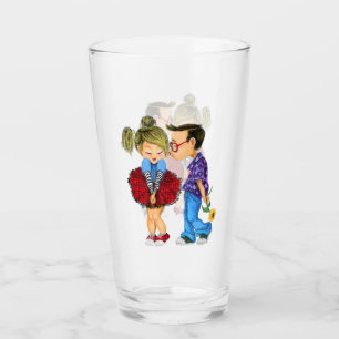 Verre Romantique Couple Glass - Amour
