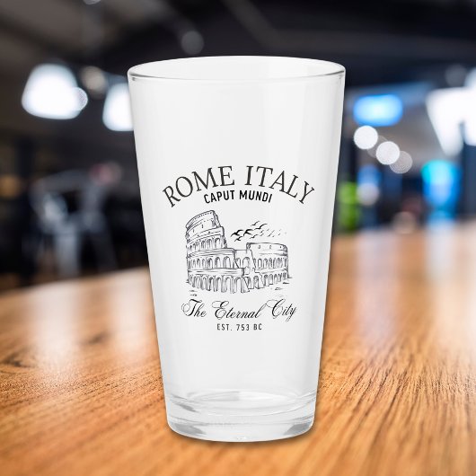 Verre Rome Italy Vintage View Roman Colosseum