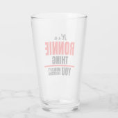 Verre Ronnie, tu ne comprendrais pas le nom (Dos)