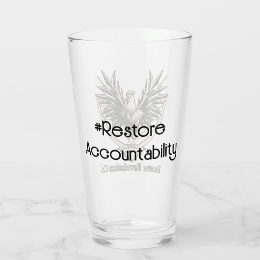 Verre Rooster RevolutionWear : Défendre le système (Dos)