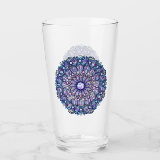 Verre Rosace bleue (Devant)
