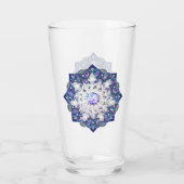 Verre Rosace bleue et flocon de neige (Dos)