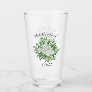 Verre Rose blanche classique Mariage beau